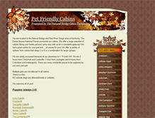 Tablet Screenshot of naturalbridgepetfriendlycabins.com